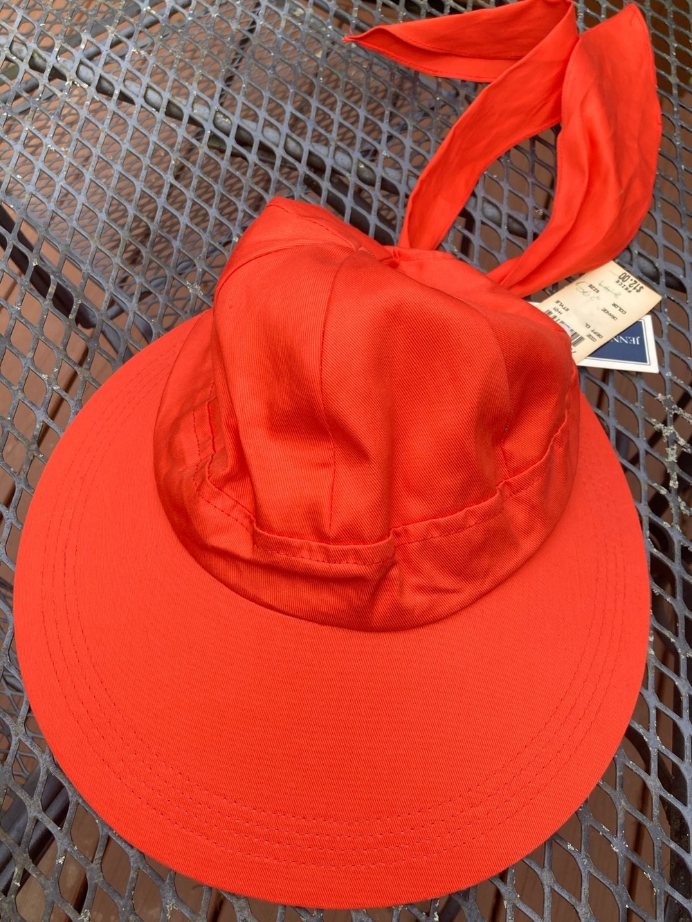 Vintage Sun Hat Orange NWT